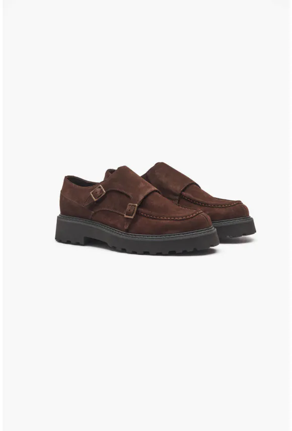 OBUWIE MONKI D6216 BRĄZOWE Z ZAMSZU