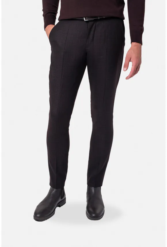 SPODNIE CLASSIC ALATA 318 BRĄZOWE Z WEŁNY