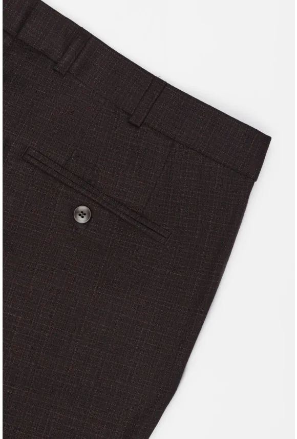 SPODNIE CLASSIC ALATA 318 BRĄZOWE Z WEŁNY