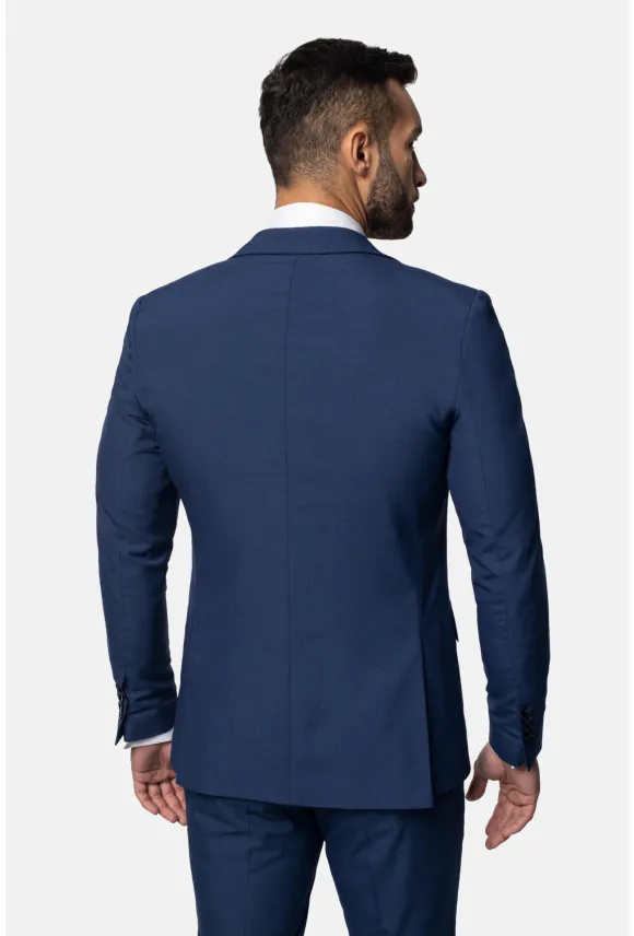 MARYNARKA FERIA NIEBIESKA SLIM FIT JEDNORZĘDOWA