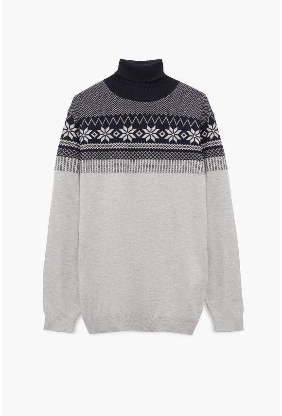 SWETER XMAS NEVE GOLF SZARY Z WISKOZY