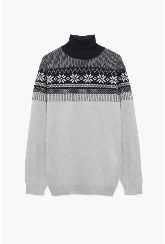 SWETER XMAS NEVE GOLF SZARY Z WISKOZY