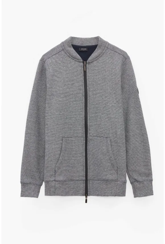 BLUZA LAREDA ROZPINANY GRANATOWA Z BAWEŁNĄ