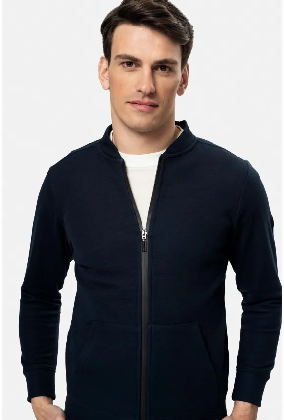 BLUZA LAREDA ROZPINANY GRANATOWA 0001 Z BAWEŁNĄ