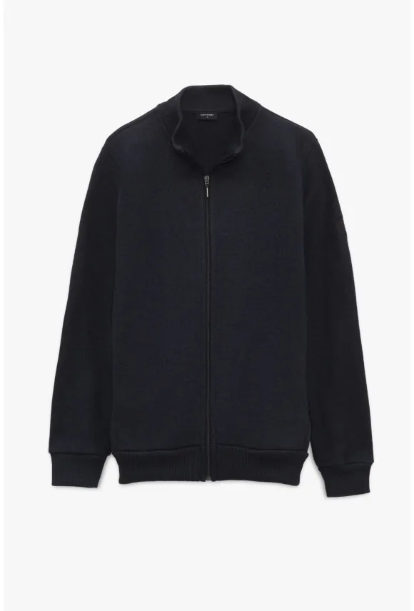 BLUZA LECERA ROZPINANY GRANATOWA Z BAWEŁNĄ