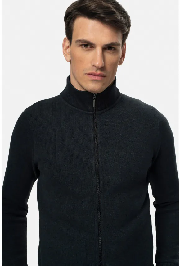 BLUZA LECERA ROZPINANY GRANATOWA Z BAWEŁNĄ