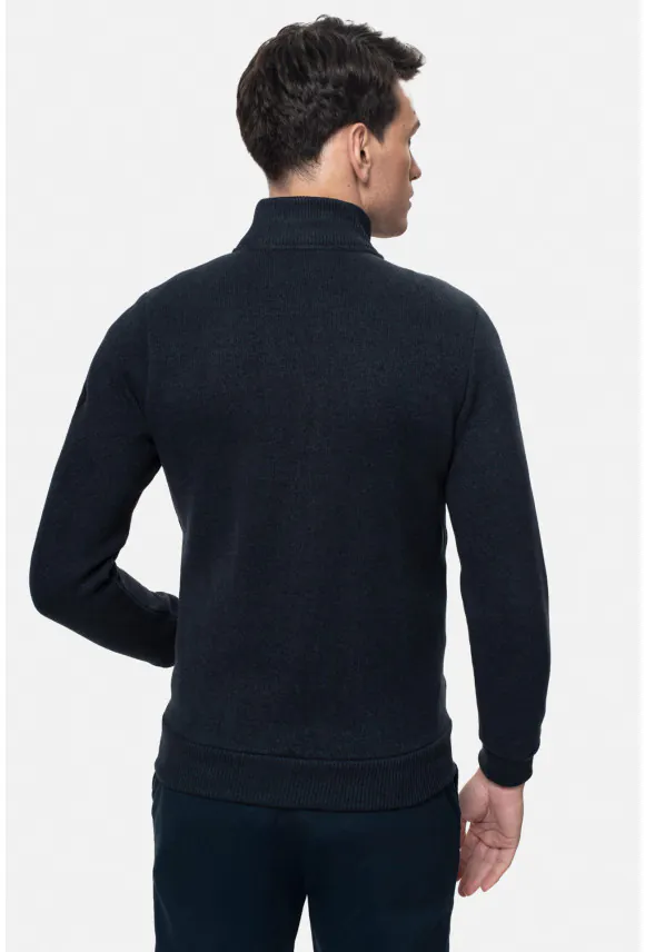 BLUZA LECERA ROZPINANY GRANATOWA Z BAWEŁNĄ