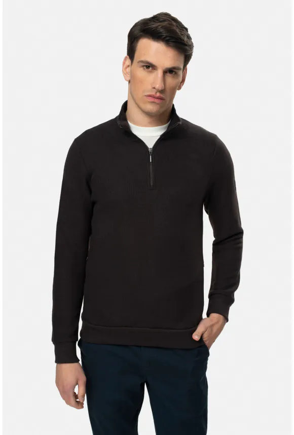 BLUZA LUDRES TROYER/TYPU TROYER BRĄZOWA Z WEŁNĄ