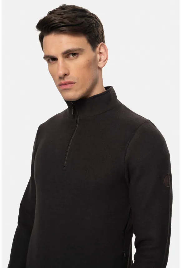BLUZA LUDRES TROYER/TYPU TROYER BRĄZOWA Z WEŁNĄ