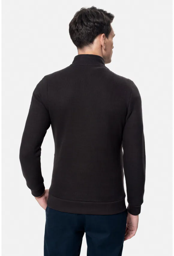 BLUZA LUDRES TROYER/TYPU TROYER BRĄZOWA Z WEŁNĄ