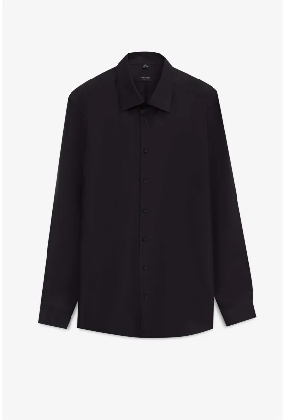 KOSZULA CORSINI 3280D DŁUGI RĘKAW SLIM FIT CZARNA
