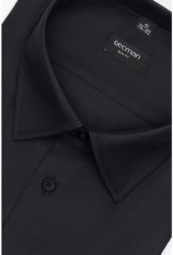 KOSZULA CORSINI 3280D DŁUGI RĘKAW SLIM FIT CZARNA