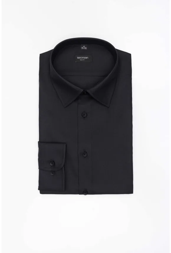 KOSZULA CORSINI 3280D DŁUGI RĘKAW SLIM FIT CZARNA
