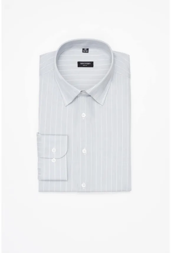 KOSZULA COFINO 3283D DŁUGI RĘKAW SLIM FIT ZIELONA Z WISKOZĄ