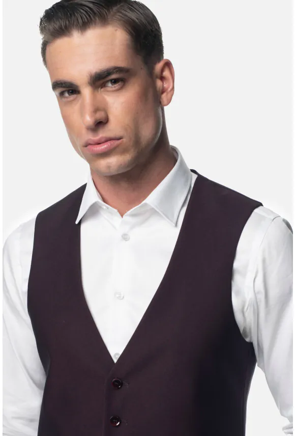 KAMIZELKA PERTOSAN SLIM FIT BORDOWA JEDNORZĘDOWA
