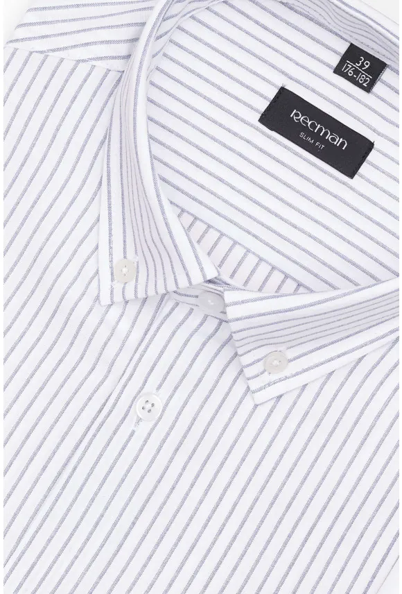 KOSZULA COFINO 3305T DŁUGI RĘKAW SLIM FIT BŁĘKITNA Z BAWEŁNĄ