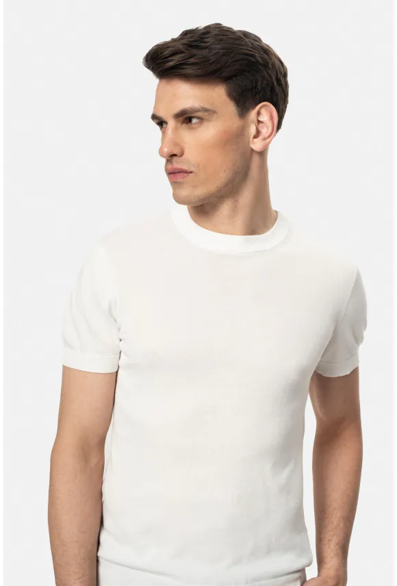T SHIRT WILLOW ECRU Z BAWEŁNY