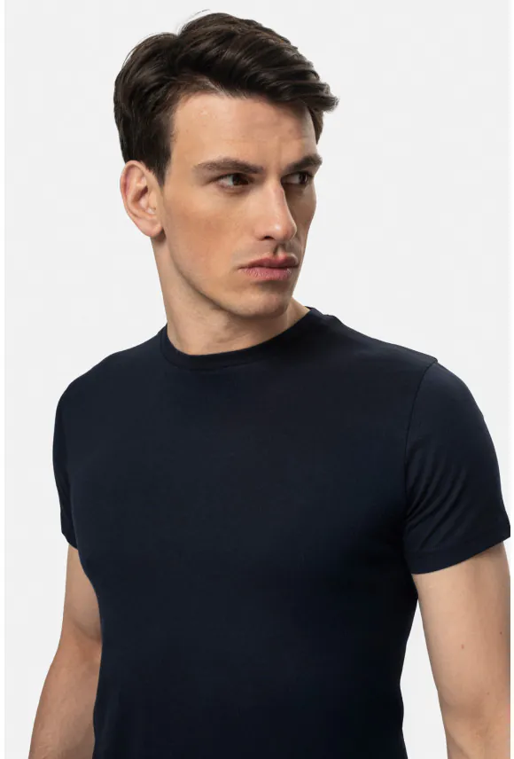 T SHIRT MUXAL GRANATOWY Z MODALEM