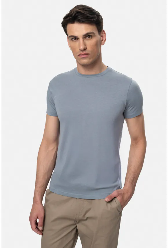 T SHIRT MUXAL NIEBIESKI Z MODALEM