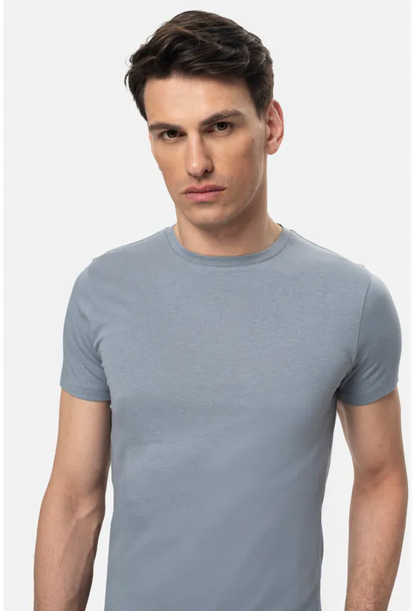 T SHIRT MUXAL NIEBIESKI Z MODALEM