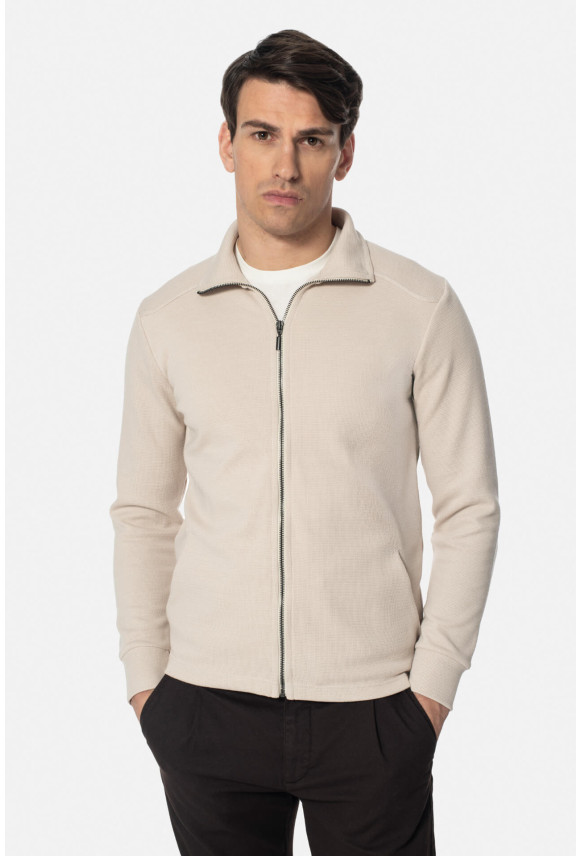 BLUZA CORUNA ROZPINANY BEŻOWA Z BAWEŁNĄ BLUZA CORUNA ROZPINANY BEŻOWA Z BAWEŁNĄ