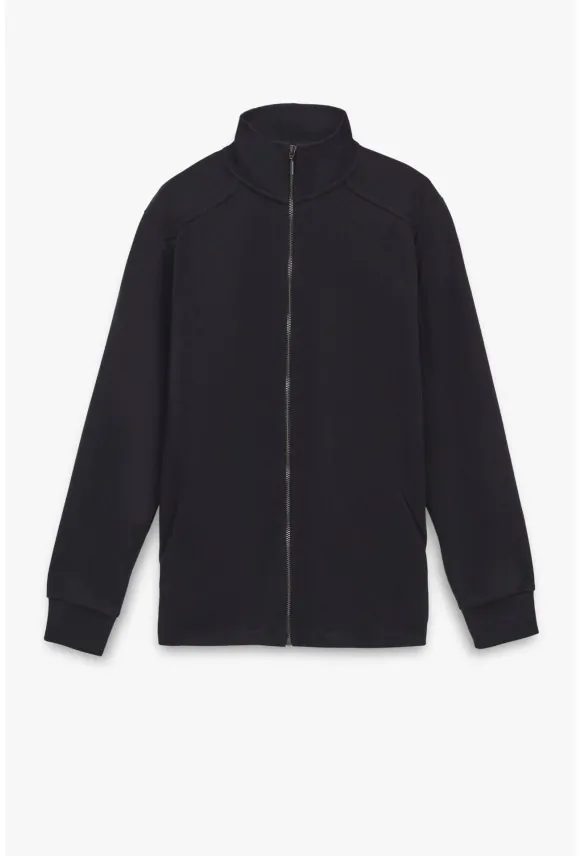 BLUZA CORUNA ROZPINANY CZARNA Z BAWEŁNĄ