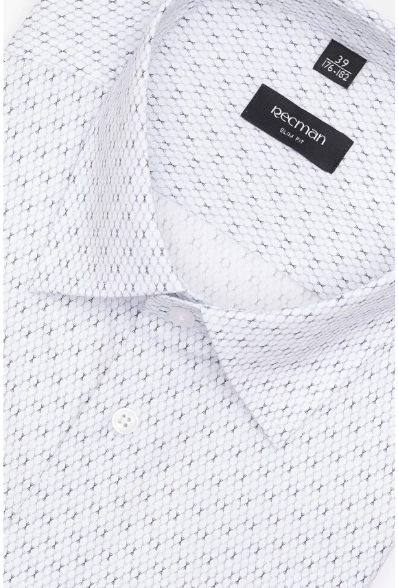 KOSZULA COLINE 3302T DŁUGI RĘKAW SLIM FIT SZARA Z BAWEŁNY