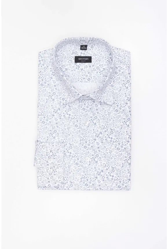 KOSZULA CORSINI 3295E DŁUGI RĘKAW SLIM FIT BŁĘKITNA Z BAWEŁNĄ
