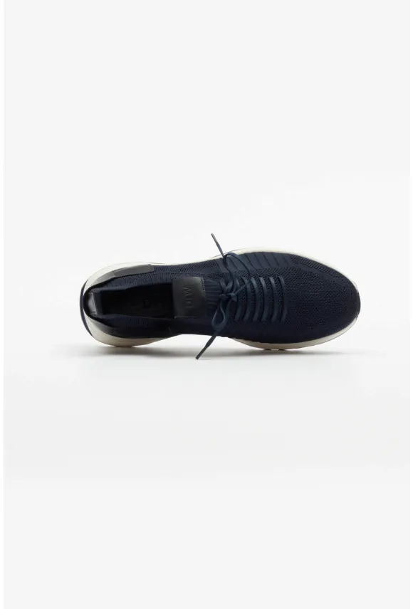OBUWIE SNEAKERSY M1645 GRANATOWE ZE SKÓRY NATURALNEJ