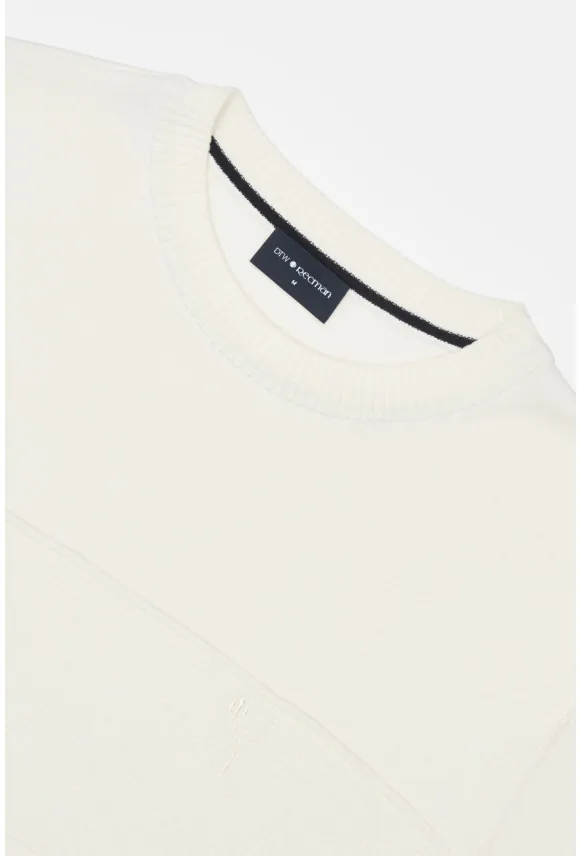 T SHIRT TENNIS CLUB 117 ECRU Z WISKOZY