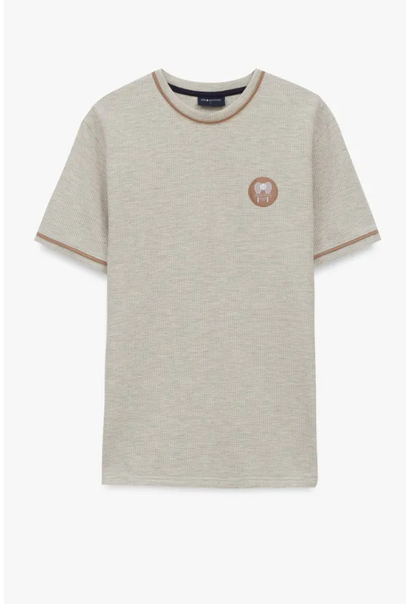 T SHIRT TENNIS CLUB 118 SZARY Z BAWEŁNĄ