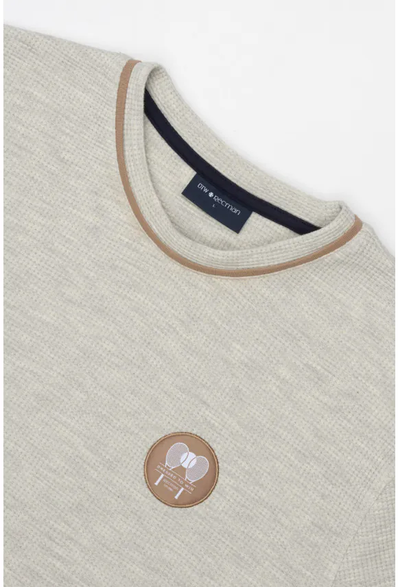 T SHIRT TENNIS CLUB 118 SZARY Z BAWEŁNĄ