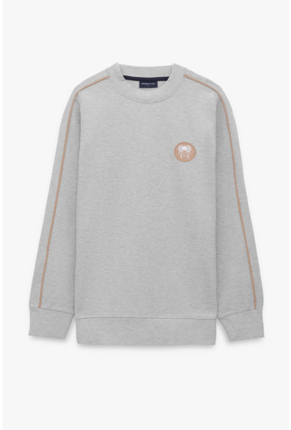 BLUZA TENNIS CLUB 106 Z OKRĄGŁYM DEKOLTEM SZARA Z WISKOZĄ BLUZA TENNIS CLUB 106 Z OKRĄGŁYM DEKOLTEM SZARA Z WISKOZĄ
