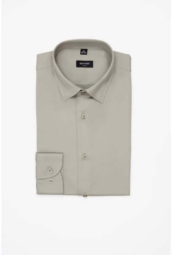 KOSZULA VERSONE 3308C DŁUGI RĘKAW SLIM FIT ZIELONA Z MODALEM