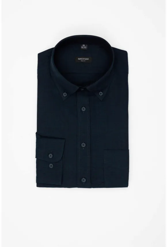 KOSZULA CORSINI 3313D DŁUGI RĘKAW SLIM FIT ZIELONA Z TENCELEM