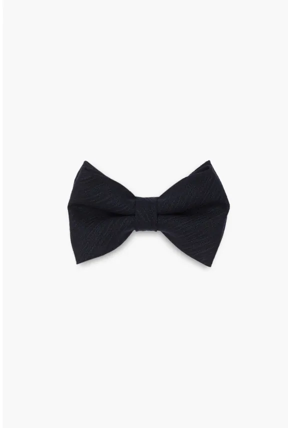 MUCHA ELEGANT SLIM WINBOW GRANATOWA Z WEŁNY