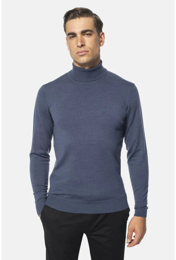 SWETER WALDEN GOLF NIEBIESKI Z WEŁNY
