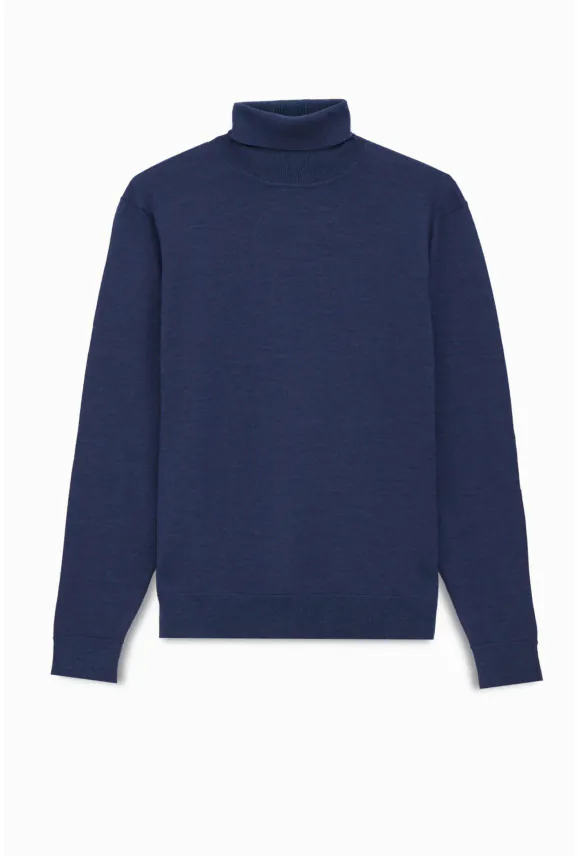 SWETER WALDEN GOLF NIEBIESKI Z WEŁNY