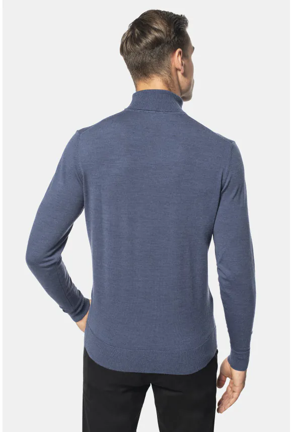 SWETER WALDEN GOLF NIEBIESKI Z WEŁNY
