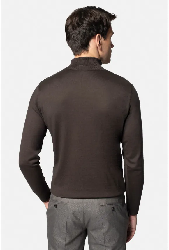 SWETER GROTTON GOLF BRĄZOWY 0001 Z BAWEŁNĄ