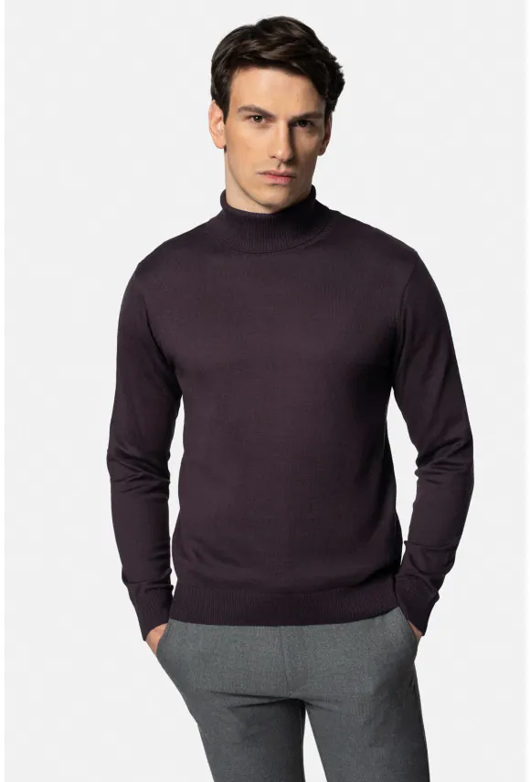 SWETER GROTTON GOLF FIOLETOWY 0001 Z BAWEŁNĄ