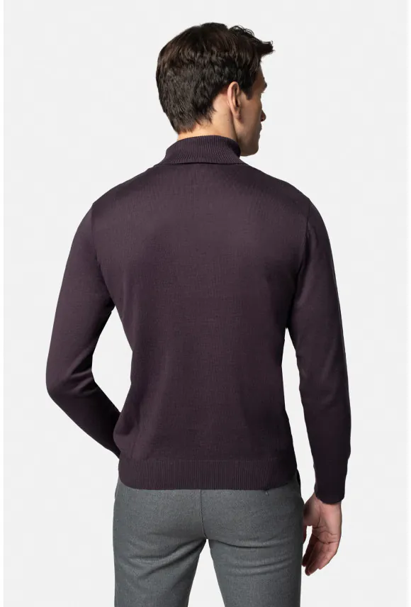 SWETER GROTTON GOLF FIOLETOWY 0001 Z BAWEŁNĄ