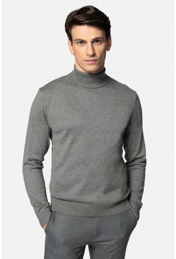 SWETER GROTTON GOLF GRAFITOWY 0001 Z BAWEŁNĄ