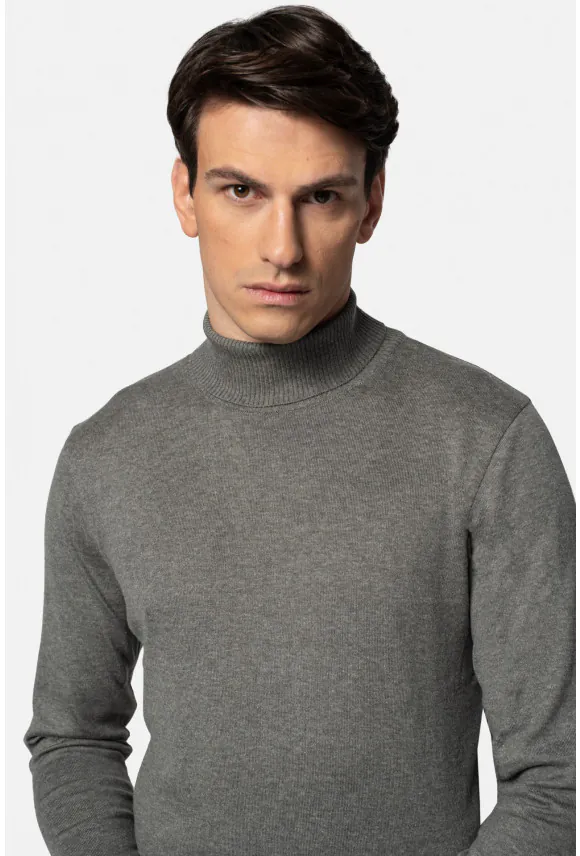 SWETER GROTTON GOLF GRAFITOWY 0001 Z BAWEŁNĄ
