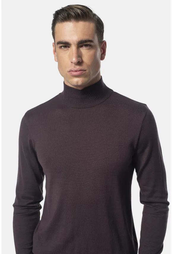 SWETER GIUNTI PÓŁGOLF FIOLETOWY 0001 Z WISKOZY