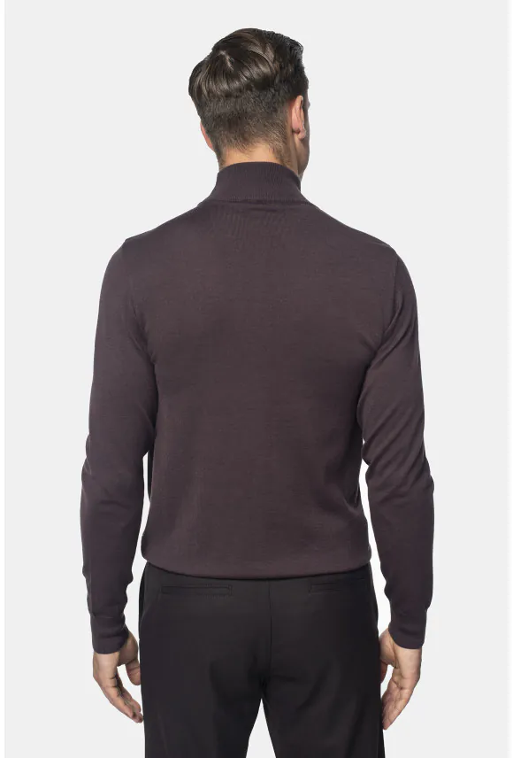 SWETER GIUNTI PÓŁGOLF FIOLETOWY 0001 Z WISKOZY