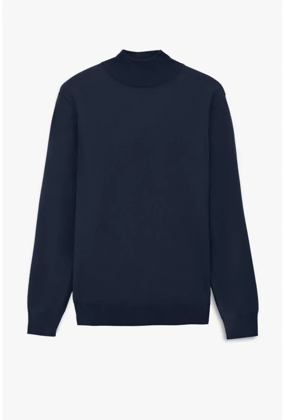 SWETER GIUNTI PÓŁGOLF ZIELONY Z WISKOZY