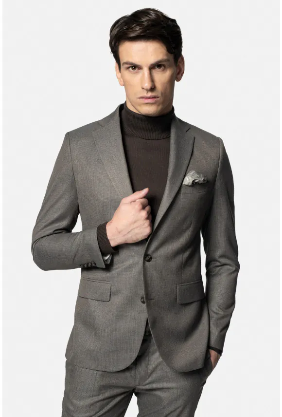 MARYNARKA LACENO BEŻOWA SLIM FIT JEDNORZĘDOWA