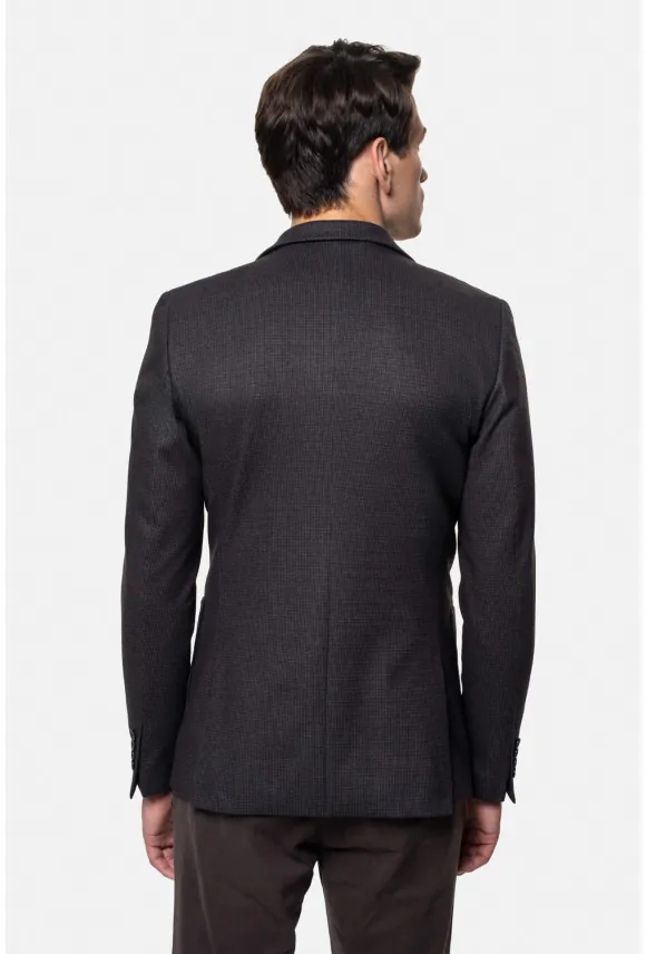 MARYNARKA DOZWIL BRĄZOWA SLIM FIT JEDNORZĘDOWA