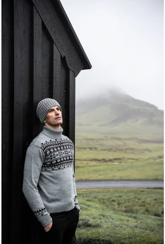 SWETER XMAS NATALE GOLF SZARY Z BAWEŁNĄ